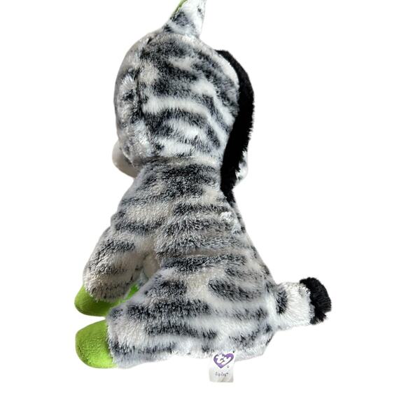 Ty Beanie Boos Zig Zag The Zebra 6" Stuffed Plush Solid Eyes 2014 - Picture 5 of 13
